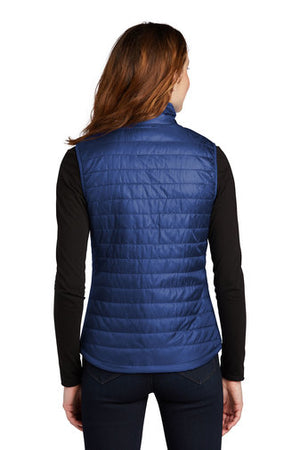 Women's Packable Puffy Vest - Cobalt Blue