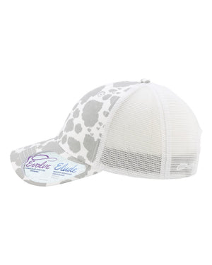 Infinity Her White/Grey Cow Pattern Cap