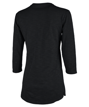 C21 Henley 3/4 Sleeve Tee - Black