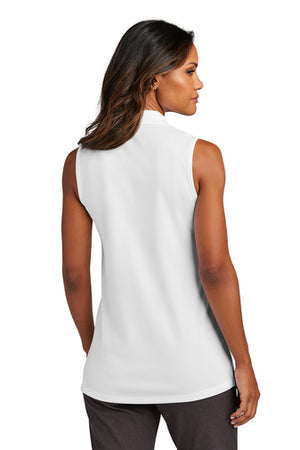 Sleeveless White C21 Polo - Ladies