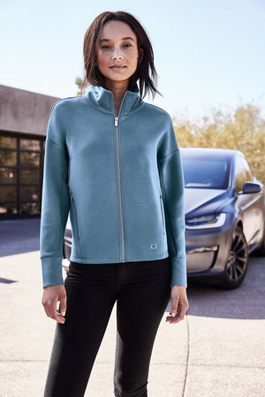 Wordmark OGIO® Transcend Ladies Full-Zip - Tarmac Grey - Close Out