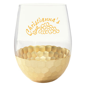 18 OZ. FLORENCE STEMLESS WINE GLASS - Your Logo/Personalized