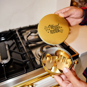 Gold Holiday Cooker Cutter Set - Your Logo/Personalized