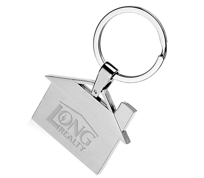 Metal House Keychain - Personalized