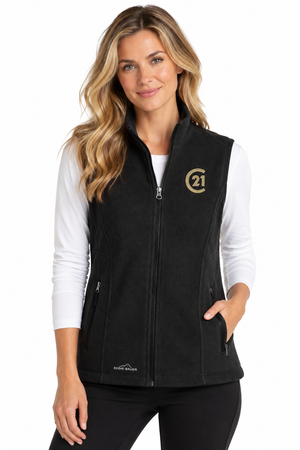 Ladies Eddie Bauer® Black Fleece Vest - C21®