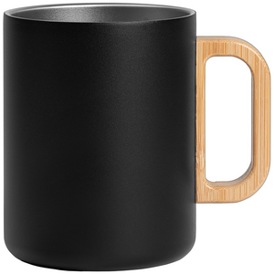 DBA Vancouver - 15 oz. Stainless Steel Double Wall Mug with Bamboo Handle - Laser