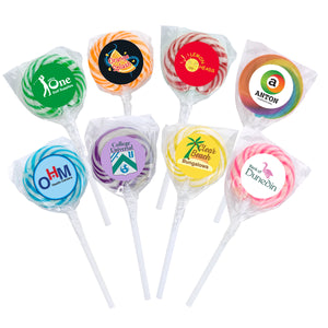 DBA Whirly Lollipop with Your Logo Decal