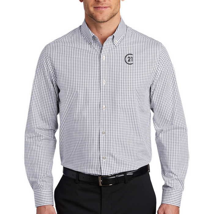 Port Authority Gingham Easy Care Shirt - Personalized