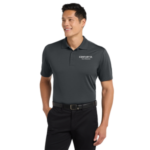 Mens Diamond Jacquard Polo, Grey | CENTURY 21 New Millennium
