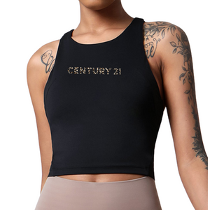 Leopard Wordmark Athletic Crop Top - CLOSE OUT SALE