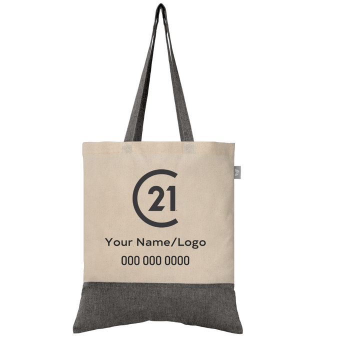 Two Tone Cotton Tote - Your logo - FREE SHIPPING