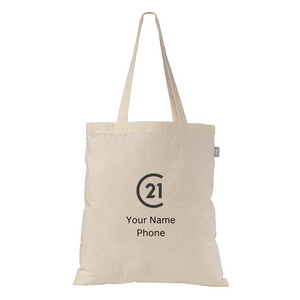 5 oz. Organic Cotton Tote Bag - Personalized