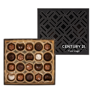 Gourmet Chocolate Truffles Gift Box - 20 pc - Personalized