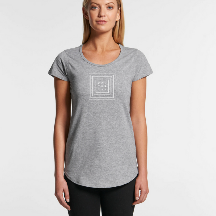 Mali Square Logo Tee - Athletic Grey