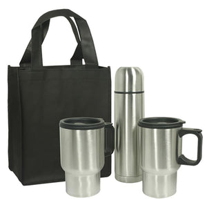 Mug Gift Set presented in a Non Woven Tote Bag - Your Logo/Name