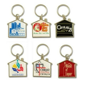 DBA Metal Domed House Shape Keychain