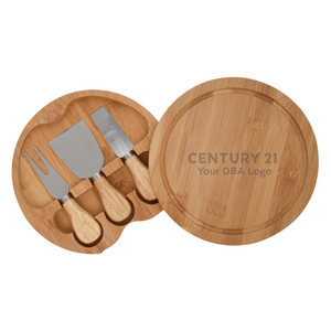 3-PIECE BAMBOO CHEESE SERVER KIT - Personalized