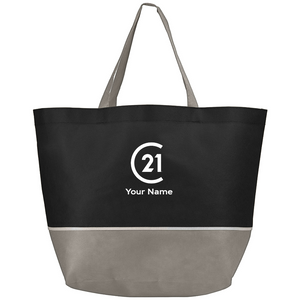 Julian Two-Tone Shopping Tote - Your Logo - FREE SHIPPING