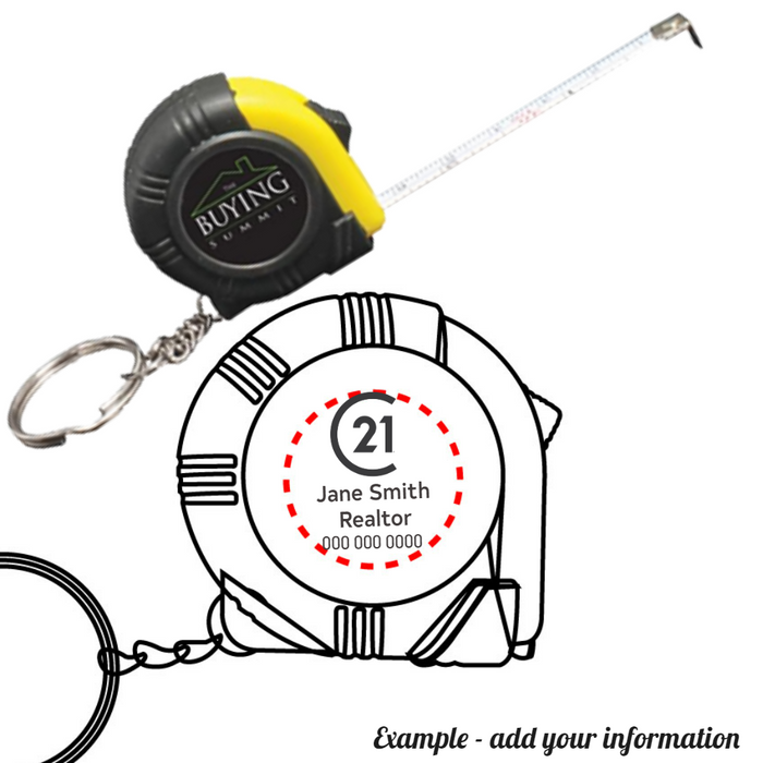 Mini Tape Measure Keychain - Your Logo