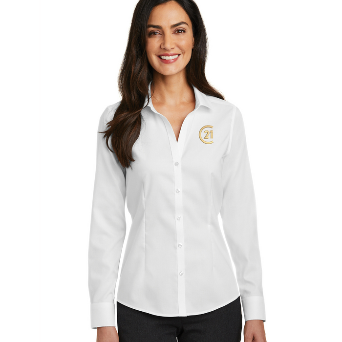 Ladies Pinpoint Oxford Non-Iron Shirt