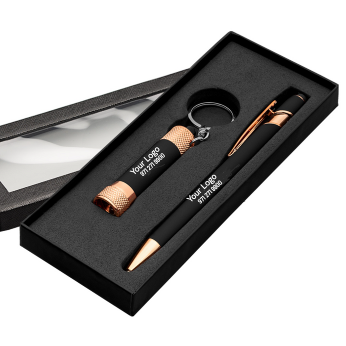 Ellipse Gift Set - Rose Gold - Your Name/Logo - FREE SHIPPING