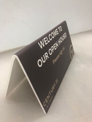 Table Tent x 5 - WELCOME TO OUR OPEN HOUSE - Century 21 Promo Shop USA