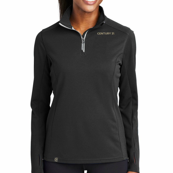 Designer Textured 1/4 Zip - Ladies