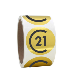 Metallic Gold Seal Stickers - 1000 stickers per roll