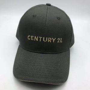 Black Corporate Cap with Gold Sandwich Trim - Century 21 Promo Shop USA