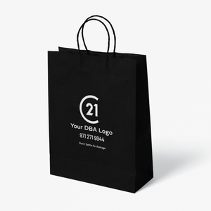 Black Kraft Paper Bag - Personalized